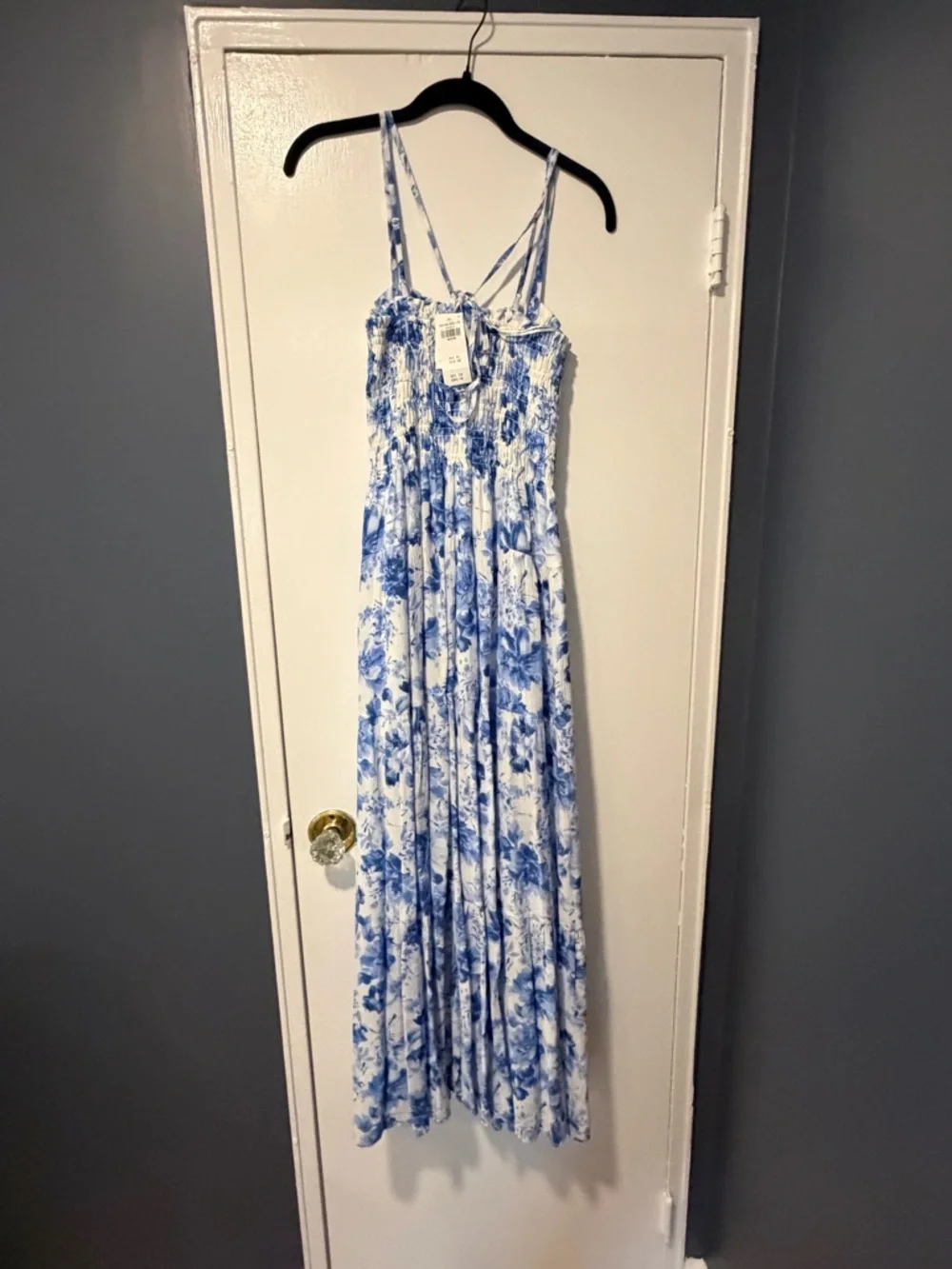Abercrombie & Fitch Blue and White Floral Maxi Dress